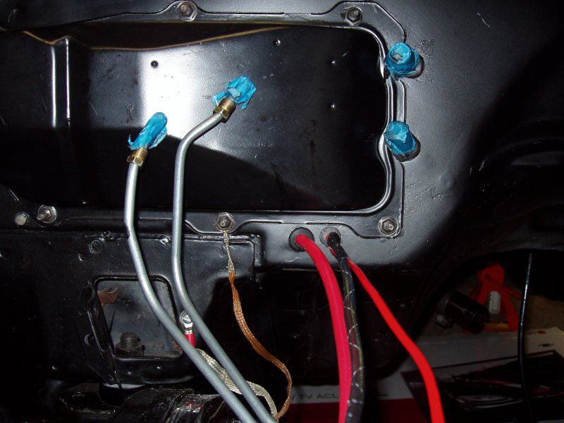 Routing wire for Trunk Mount Battery Team Camaro Tech